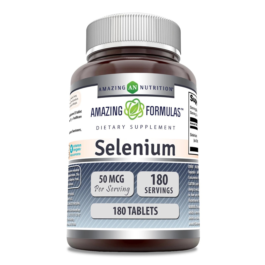 Amazing Formula Selenium 50 Mcg per Serving 124; 180 Tablets Supplemen 126; Non-GMO 124; Dibuat di AS