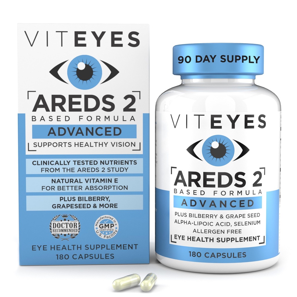 Viteyes AREDS 2 Advanced Eye Vitamin, Malular Free, Vision Protection, Eye Doctor Trusted, 180 Count