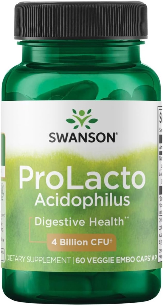 Swanson Prolacto Acidophilus 4 Milyar Cfu 60 Veg Capsules