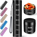 Aluminium Travel Pill Organizer, Weekly Metal Pill Case, Pill Hoder, Moivieous Providence Kotak Pil 7 Providence