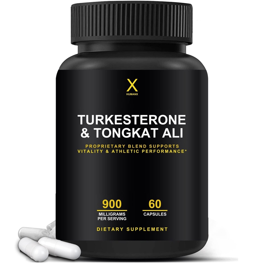 HUMANX Turkesteron & Tongkat Ali 900mg - Support Energy, Stamina, and Muscle Recovery and Growth - Turkesterone Supplemen - Tongkat Ali - Long Jack Extract (Eurycoma Longifolia)