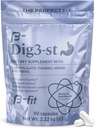 B-FIT Digetical Herbal Supplement - Ginger Root, Turmeric, Fennel dan Cuachalalate - 60 Kapsul - 100% Natural Formula untuk Easy Dibuble & Stomach Comfort - Gunakan Sebelum Meals