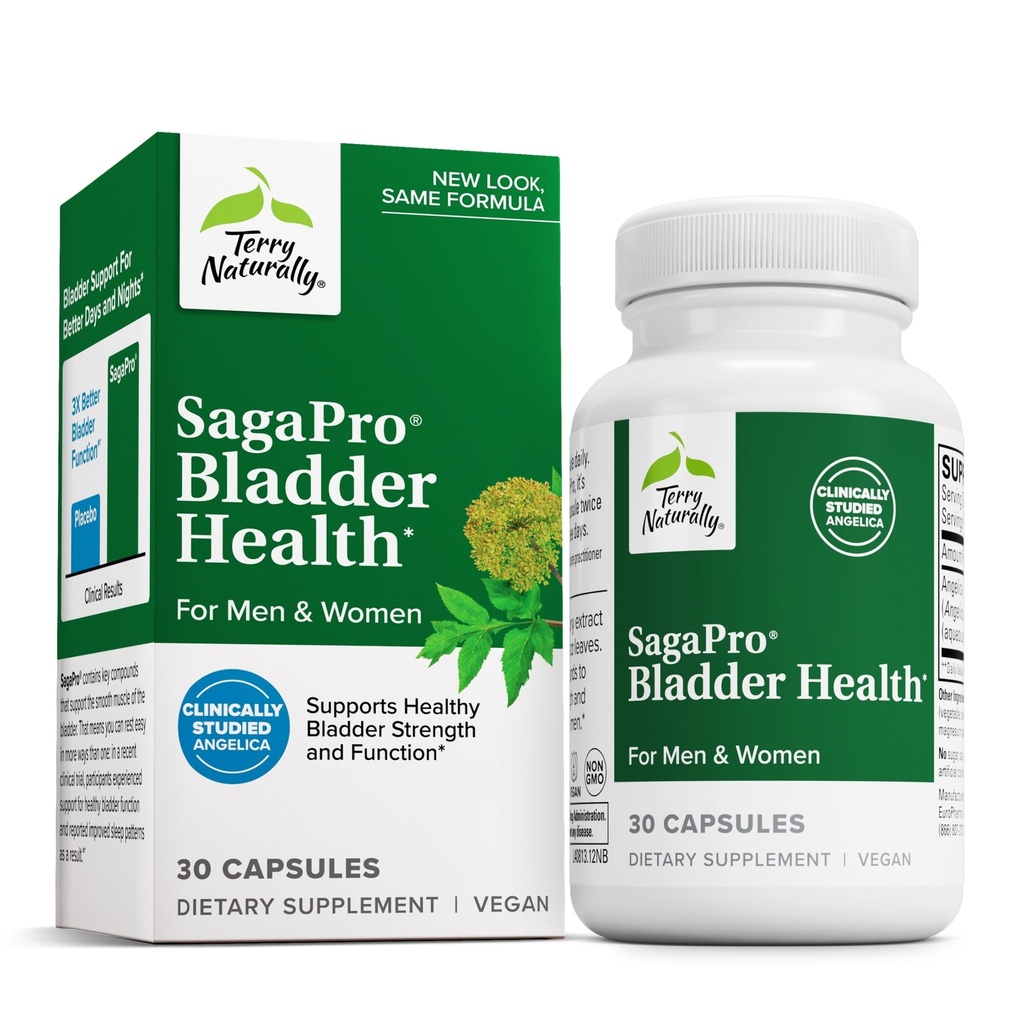 Terry Alame SagePro Bladder - Suplemen Dukungan Bladder - Tambahan Dieter dengan Ekstrak Angilica Leaf - Vegan Capsules untuk membantu Fungsi Traktur Uriner & Kesehatan - 30 Kasules