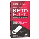 Keto Science Keto Burn Kapsules, Exogeous Ketone, Dual-Action with BHB & EGCG, Ketones for Hydration, Keto BHB, Weight Duight Durosis, Focus & Ketosis, 60 Capsules, 15 Servis