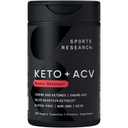 Riset Sports ® Keto Plus ACV Kapsules - Diet Dukungan dengan 500mg Apple Cider Vinegar & 1500mg goBHB ® Eksogen Ketones - Gluten Free & Keto Certifikasi - 120 Vevgie Capsules