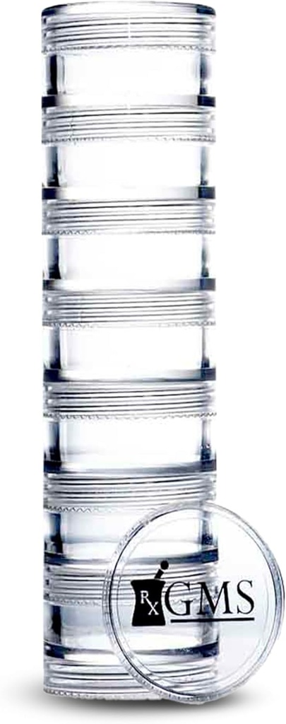 7 Day Medicine Pill Organizer - Kotak Pil Stackable-Fits Little Tablets & Vitamin - Jauhkan Obat Harian Anda Terorganisir di Satu Place - Ekstra Kecil - Bersihkan