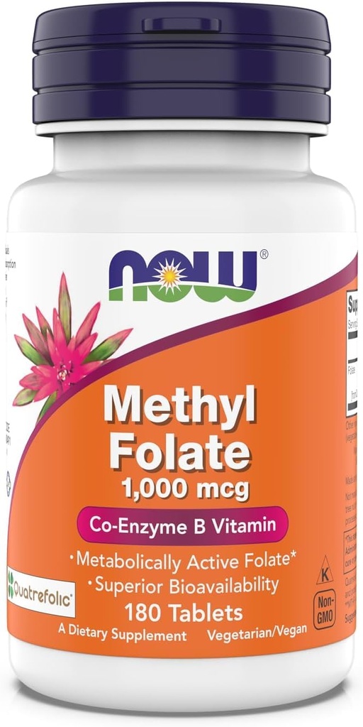 Suplemen, Metil Flease 1.000 mcg, Metabolically Aktif Membusuk *, Co- Enzyme B Vitamin, 180 Tablet