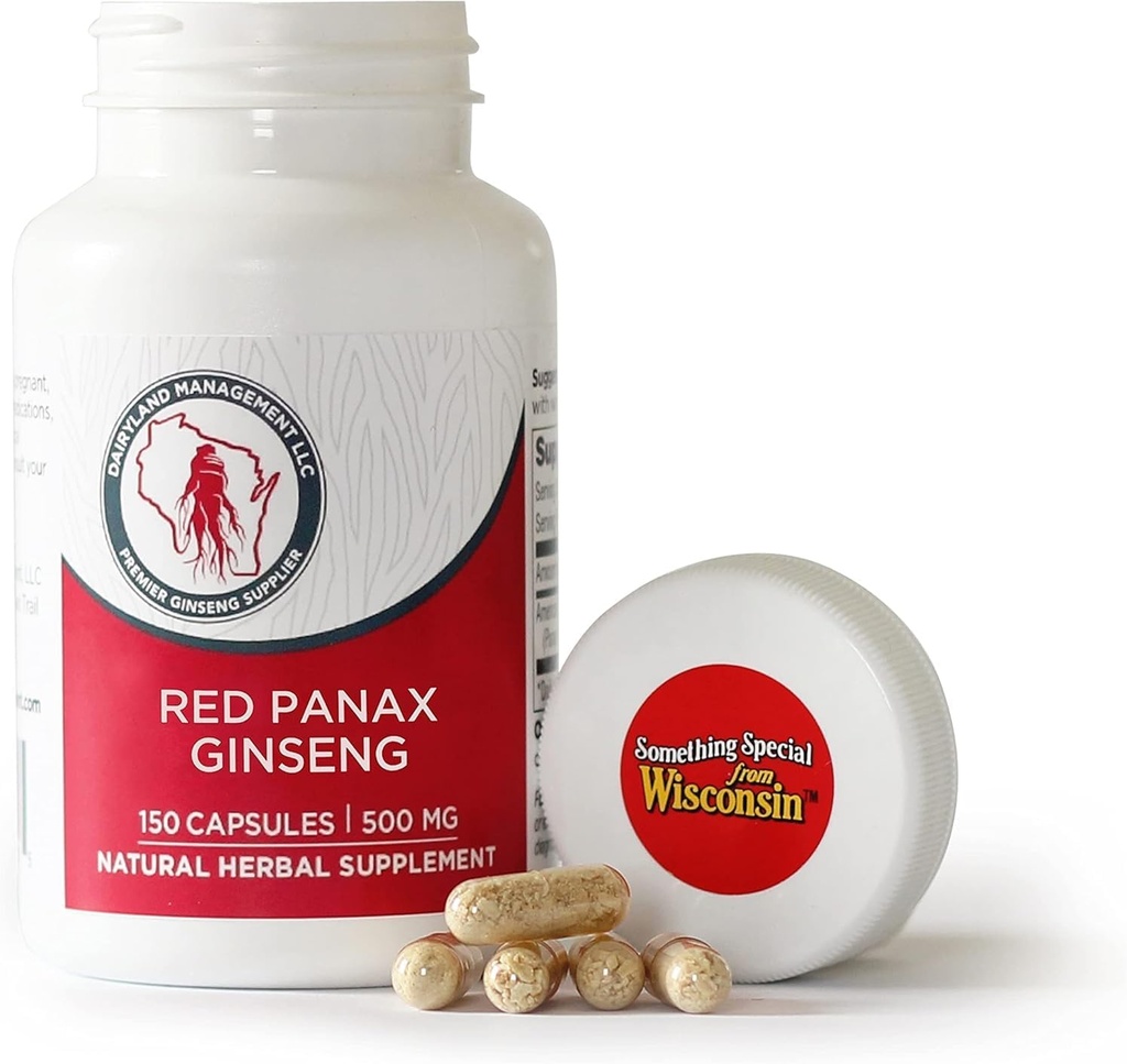 Manajemen Dairyland LLC 100% Authentic Korea Red Panax Ginsules -500 mg. Akar LLLC (150)