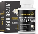 Vigor Brain Premium Nootropic Suplemen - Konsentrasi, Dukungan Otak & Ingatan - Diatur dengan 40 Unique Nootropic Ingredials: DMAE, Choline, Phosfatidyserine, Bacopa Monnier & Huperzine A (1)