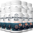 1600 mg Lipomal NAD Support, 98% Pure NAD + Superior Absorpsi, Alternatif untuk Nicotinamide Ribside atau NADH untuk Boost NAD + untuk Aging Pertahanan, Energi, Umur Panjang, 600 Softgeels