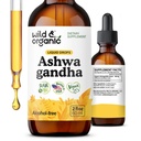 Wild & Organic Ashwagandha Liquid Drops - Calming Ashwagandha Root Extract for Relaxation - 1-Month Supplemen untuk Perempuan dan Pria - Vegan, Sugar & Alcohol- Free Tacture - 2 fl oz