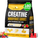 (180 Count) Creatine Monohydrate Gummies for Men & Women & Women - Creatine Pre Workout Gummies for Muscle Builder, Muscle Power, Recovery, Endurance, Energy, Creatine for Women & Men, Vegan, Mixed Berry