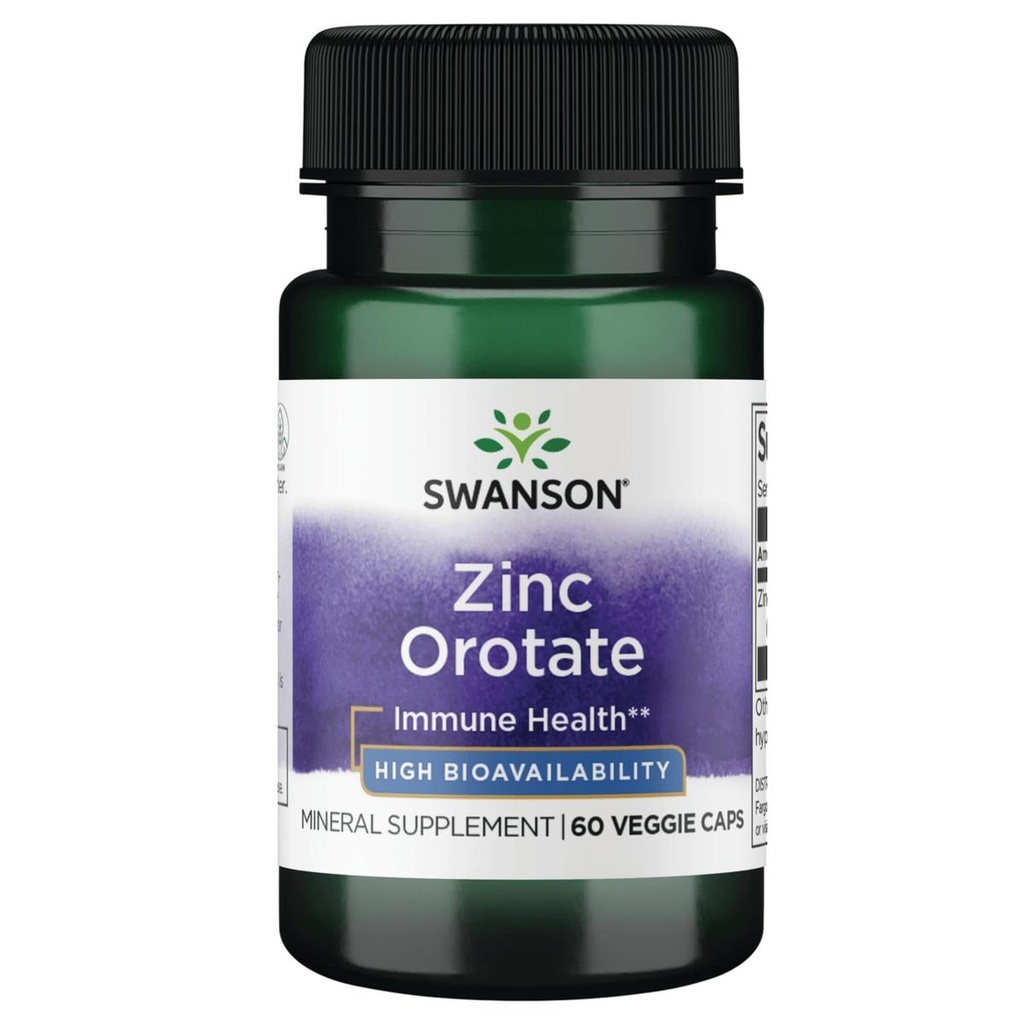 Swanson Zinc Ospin 10 Miligram Elemental Zinc 60 Veg Capsules