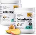 ColonBroom Psyllium Husk Powder (Tropical Fruits, 120 Servings) - Colon Cleanse for Bloating Health & Gut - Colon Broom Powder Drinder - Vegan, Gluten Free Fiber Powder Suplemen Gratis