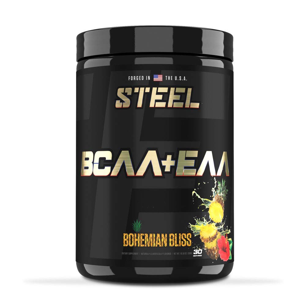 Suplemen Steel 124; Performance Tinggi BCAA bedak EAA 124. Prootes Lean Muscle Growth and Wordout Endurance 124; 2: 1: 1 Rasio untuk Reciver Muscle Lebih cepat 30 Servings.
