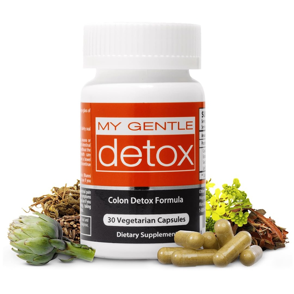 Herbal Nitro My Gentle Detox - Bantuan Sembelit Lembut untuk Perempuan & Pria - Ambil di Malam, Kotoran Keesokan harinya - 100% Penyesuaian Detoks Sapi Alam untuk Kurang Bloating, Gas, Ketidaknyamanan (30 Ct)