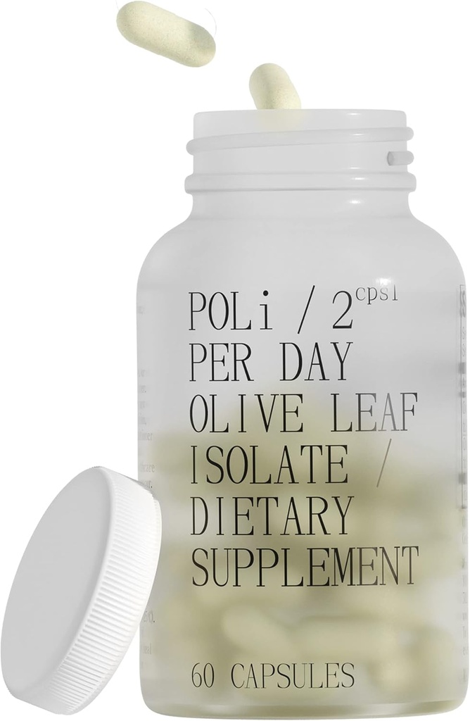 Selamanya Poli MUDA 134; Olive Leaf Extract Dietary Supplement: 124; 10mg dari Hydroxytyrosol, 100 mg Oleuropein 124; Imune Support 124; Greek Manufaktur 124; Bottle of 60 Vegan Capsules (30 Pegawai)