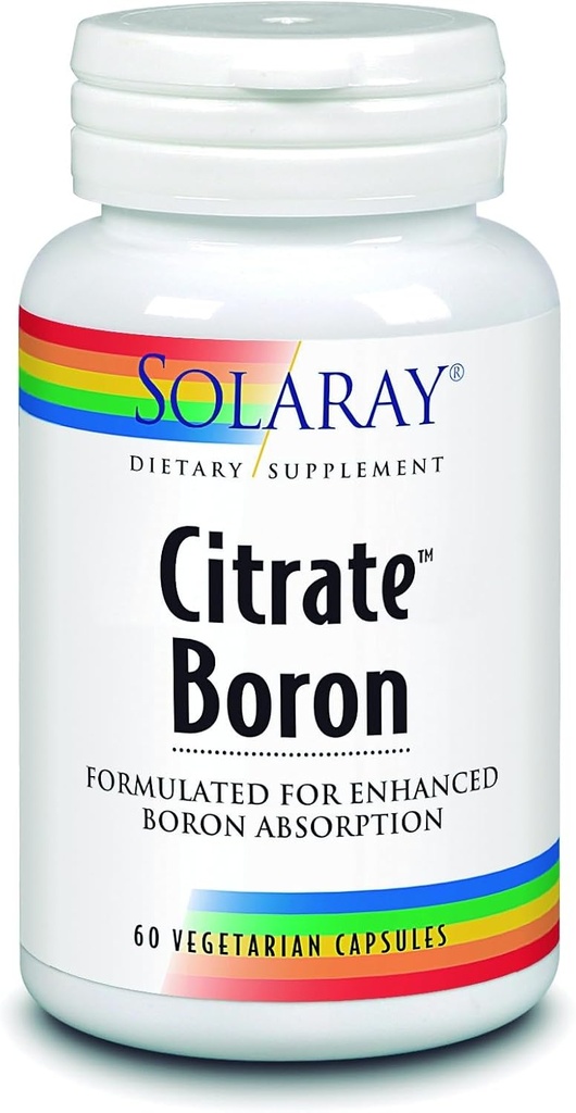 Solaray Biositrat Boron Suplemen, 3mg, 60 Cacah