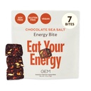 GEM Energy Caffeinated Bite 124; Holistic Sustained Energy 124; Support Metabolisme, Stamina & Endurance 14; 40mg Caffeine, Ginseng Root, L- Theanine 124; Chocolate Sea Salt Achao
