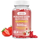 Magnesium Glycinate Gummies 500mg - Magnesium Tambahan dengan Vitamin B6 untuk Dewasa & Magnesium untuk Anak - Tenang Magnesium untuk Tidur, Mood, Dukungan Muscle - Strawberry Flavor, 60 Gummies