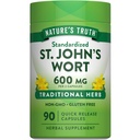 Nature 's Truth St Johns Welt 600mg 124; 90 Capsules 124; Standardisasi Ekstraksi 126; Non-GMO & Gluten Free Suplemen