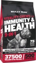 Bully Max Dog Chews & Multivitamin Treats for Puppy & Adult Dogs - 75 Soft Chews, Dog Suplemen & Vitamin untuk All Breeds - Skin, Coat, Brain, Heart, Digetical Health, Imunity, Gabungan Dukungan