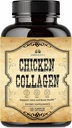 Herballious Chicken Collagen Capsules - Collagen Suplemen Gabungan, Skin & Bone Dukungan - Collagen Peptides dari Chicken Bone Broth - Non-GMO, Anti- Aging - 120 Capsules