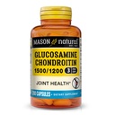 MASON NATURAL Glucosamin Chondroitin 1500 / 1200 dengan Vitamin C, Pasokan Kesehatan Gabungan untuk Fleksibilitas Normal & Mobilitas *, 280 Kasules, 3 Bulan Supply