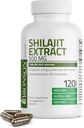 Bronson Shilajit Extract 500 MG Per Serving, Supports Energy Production & Vitalitas, Standardied to 20% Total Accids, Non-GMO, 120 Vegetarian Capsules