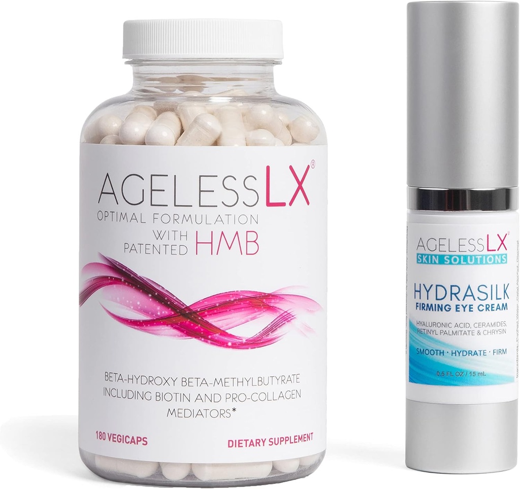 AgelesSLX Tambahan Kasule untuk Perempuan dengan HMB Hydrasilk Eye Cream Bundle