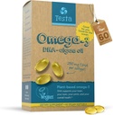 Tambahan Testa Omega 3 - 250mg DHA dari Algae Oil - Vegan Omega 3 - Menyediakan Otak, Mata & Gabungan Kesehatan - bukan dari Fish, Pure Algae Kapsul - Dua Bulan Supply