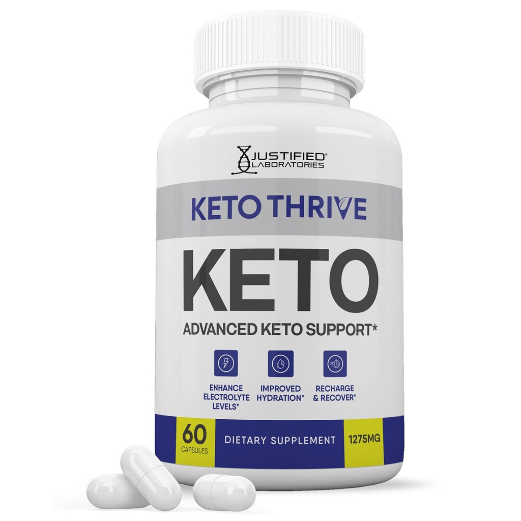 Keto Thrive Keto ACV Pill 1275MG Keto Dukung Blend Capsule Alternatif ke Keto ACV Gummies Dimodifikasi dengan Apple Cider Extra Virgin Olive Oil Powder Green Tea Leaf 60 Capsules