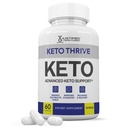 Keto Thrive Keto ACV Pill 1275MG Keto Dukung Blend Capsule Alternatif ke Keto ACV Gummies Dimodifikasi dengan Apple Cider Extra Virgin Olive Oil Powder Green Tea Leaf 60 Capsules