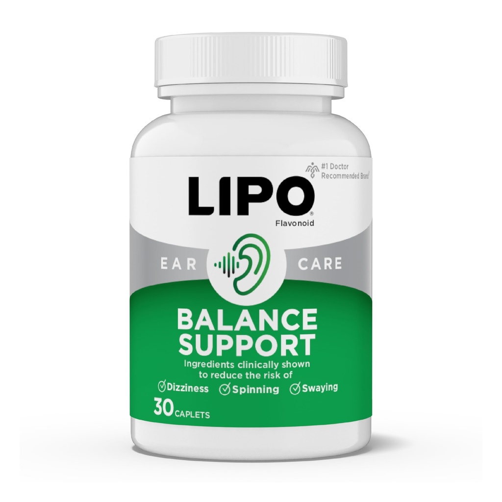 Lipo- Flavonoid Balance Supplement - Inner Ear Health & Vertigo Relief with Ginkgo Biloba, Bioflavonoid, & B Vitamin - Reduces Dizzy, Spinning, & Swaying - 30- Count