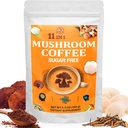 Jamur Kopi - Jamur Kopi Organik dengan 11 Jamur Superfood, Termasuk Mane Singa, Reishi, Chaga, Cordyceps dan Adaptogens, Suplemen Jamur untuk Energi, Fokus, dan Kebal - 5.3oz