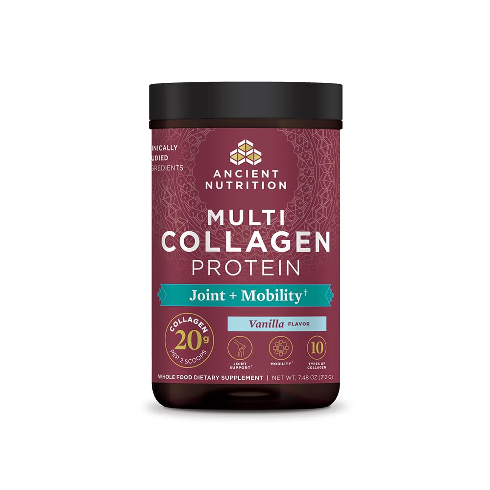 Koleksi Koper Powder Kuno, Koper Protein Multi Collagen Gabungan + Mobility, 20 Serving, Suplemen Bersama dengan Peptida Kolagen Terpasang untuk Post Workout, 7.48oz