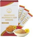 Dong Thao NAM - Organik Merah Ginseng dan Cordyceps Powder, 6 dari 1 Herbal Ekstrak, Increases Alertice, Meningkatkan Energi dan Reduces Fatigue, Caffeine Bebas, Paket 10