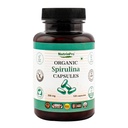 USDA Organic Spirulina Kapsul - 100% Suplemen Vegan Murni, Non- GMO, Gluten- Free, Chemical - Free, (120)