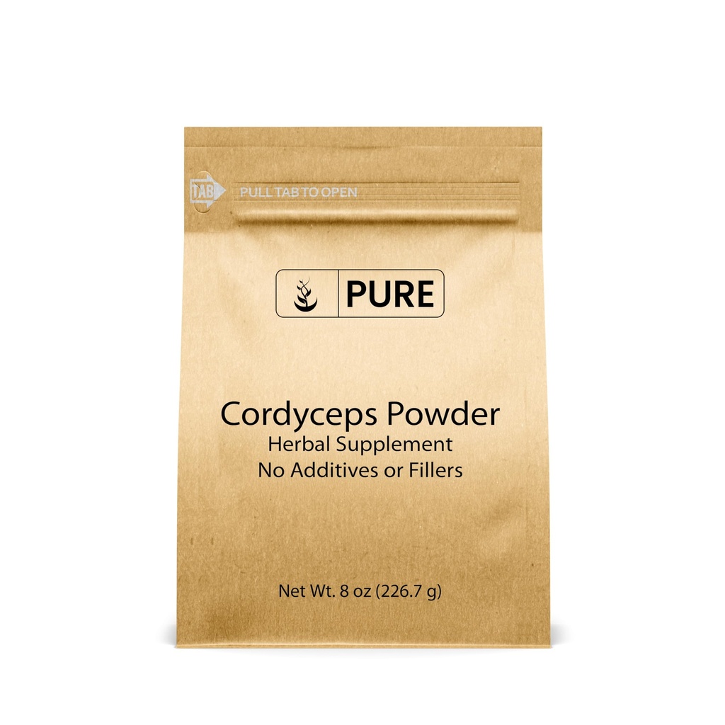 Murni Cordyceps Asli (8oz) Suplemen Herbal Tradisional, Non- GMO