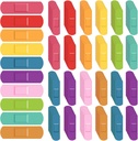Lounswier 600 Pcs Kids Bandar Anak-anak Blak Bandar Tertahan Air Semang2an Neon Band Berwarna Fleksibel Digantikan Warna Luka Pelindung Fleksibel