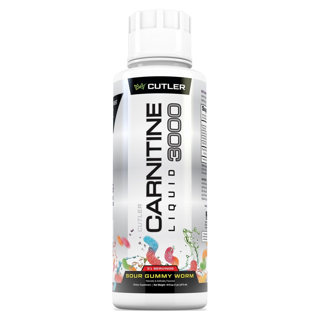 Liquid Liquid Cutler L- Carnitine Fat Burner Suplement with Acetyl L- Carnitine Tartrat - Fat Burner Formula for Optimal Absorpsi, Energy & Muscle Ducle Dumpy 124; Sour Gummy Flavor