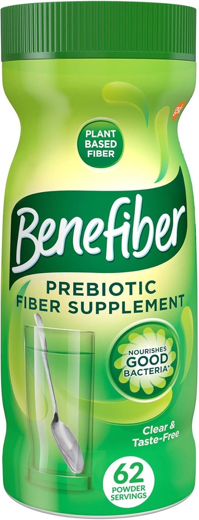 Benefiber Daily Prebiotic Fiber Powder for Digetical Health, Daily Fiber Powder, Unfeated - 62 Servings (8.7 Ounces)