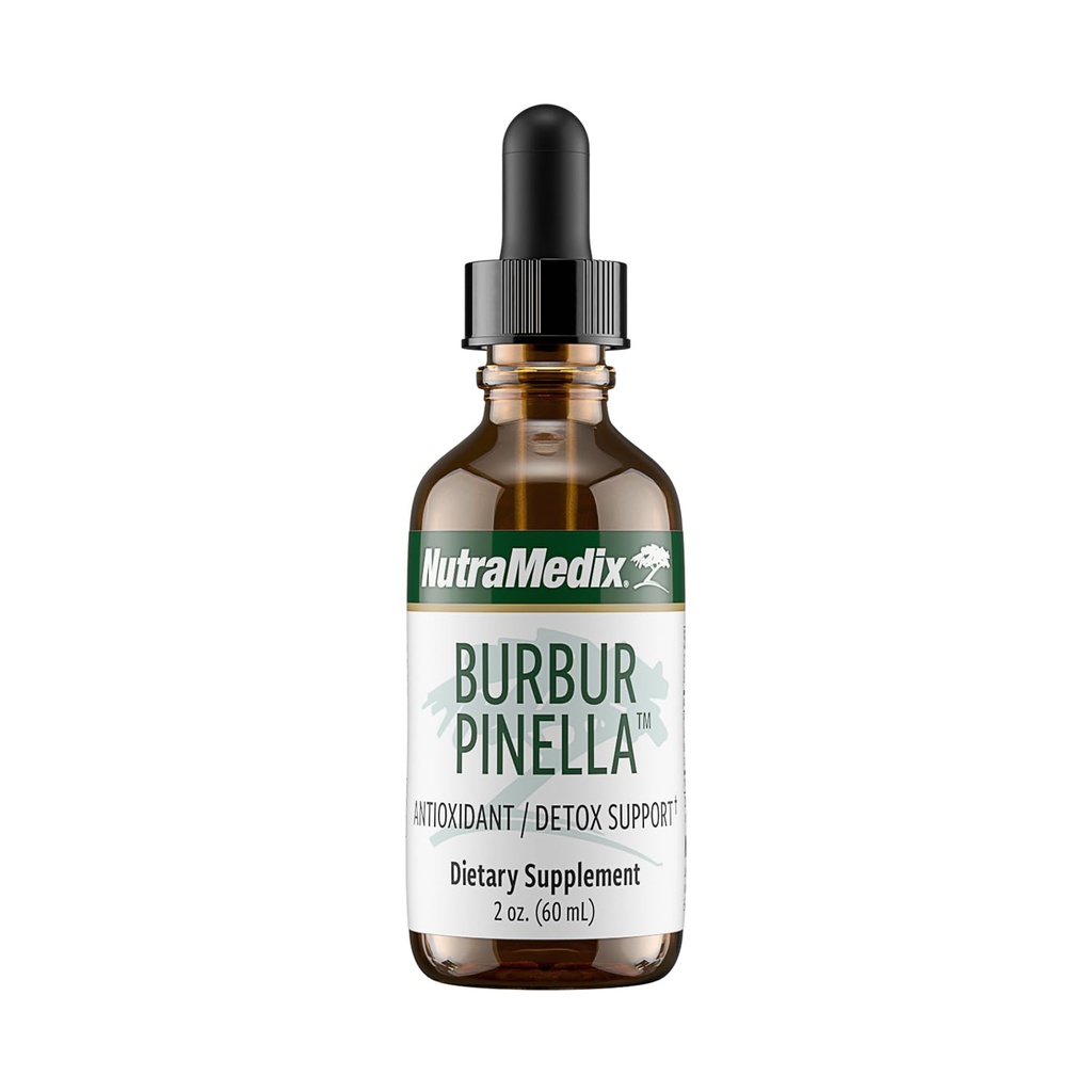 NutraMedix Burbur- Pinella Brain Health Supplemen Kesehatan Otak Dewasa - Combat Brain & Propity Nerve Dukungan - Aid A Healthy Body Detox Cleanse - Biovailable Liquid Format (2 oz / 60 ml)