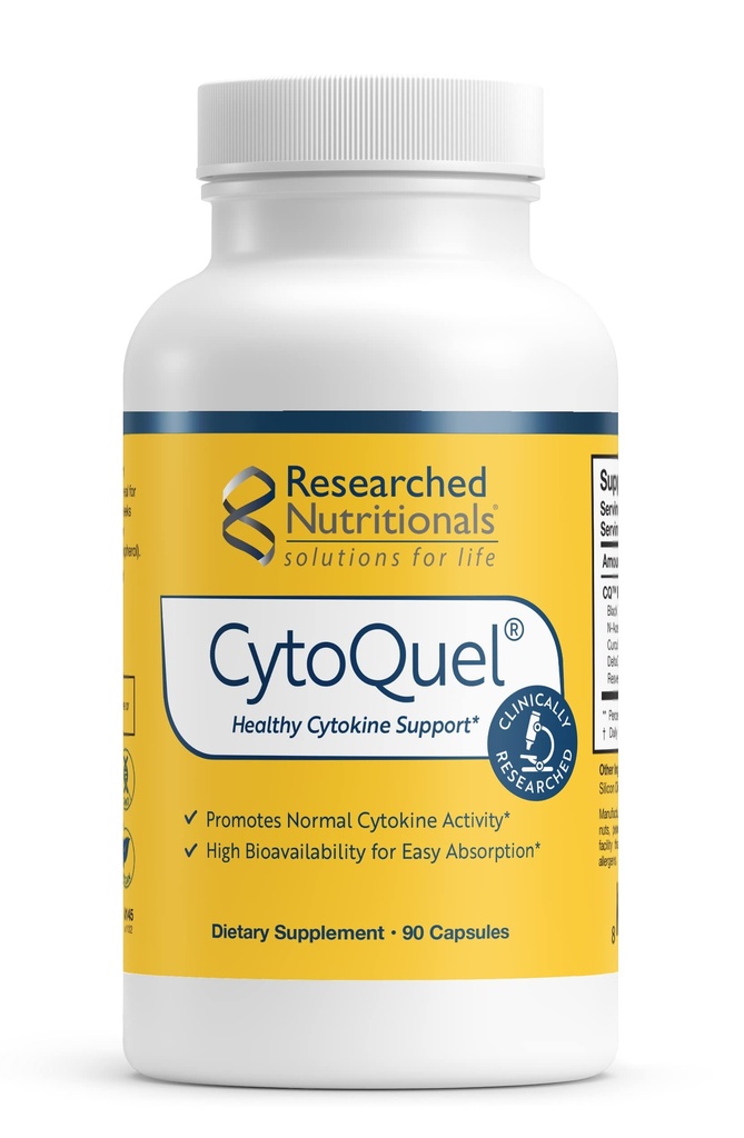 Penelitian Nutronionals CytoQuel dengan N-Acetyl Cysteine, Herbal Suplemen & Turmeric Extract - Fungsi Cytokin Sehat untuk Dukungan Imune, Sleep & Fisik Comfort (90 Capsules)