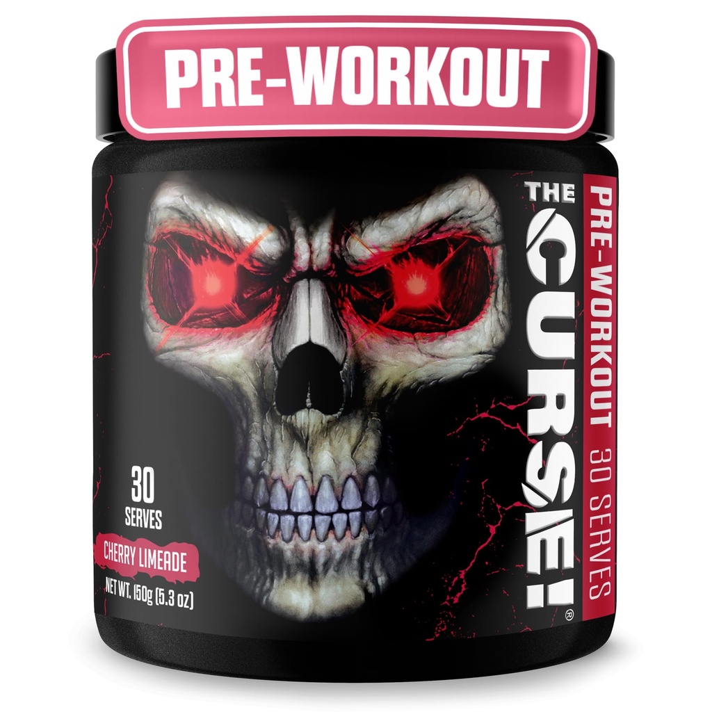 Kutukan JNX! Pra Workout Powder for Men & Women, Caffeine, Beta-Alanine, Creatine, L- Citrulline, 30 Servings, Cherry Limeade Flavor - Boost Energy, Kekuatan & Fokus