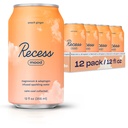 Resor Mood Magnesium & Adaptogen Drink, Relaxation Beverage, 12 ons (Peach Ginger, 12 pack)