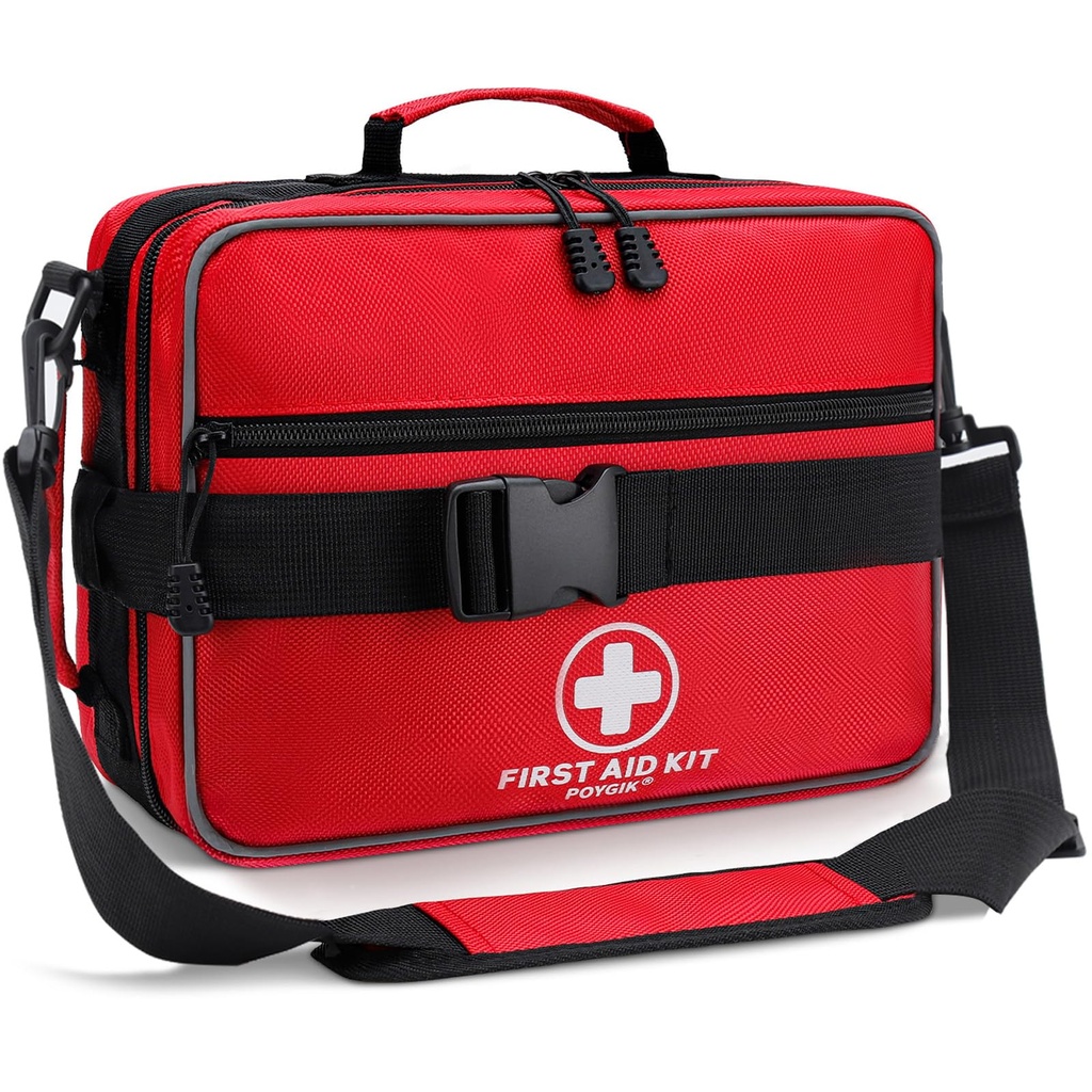 Poygik Premium 420-Piece Large First Aid Kit for Home, Car, Camping | Well-Organized, Portable Emergency Medical Kits for Travel, Truck, Hiking, Sports, Office, Businesses & Outdoor Emergencies