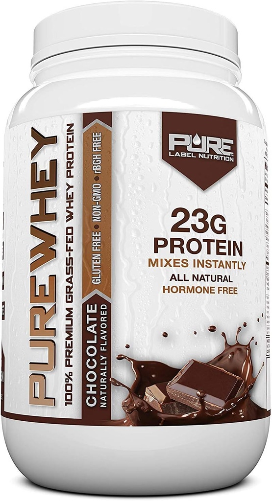 Nutres Label Murni 100% Grass- Fed, Chocolate Whey Konsentrasikan Powder Protein (24g) dengan Estile Amino Acids, untuk Pra dan Post Workout Recovery & Muscle Building, Rendah Fat & Low Carbs - 2lbs