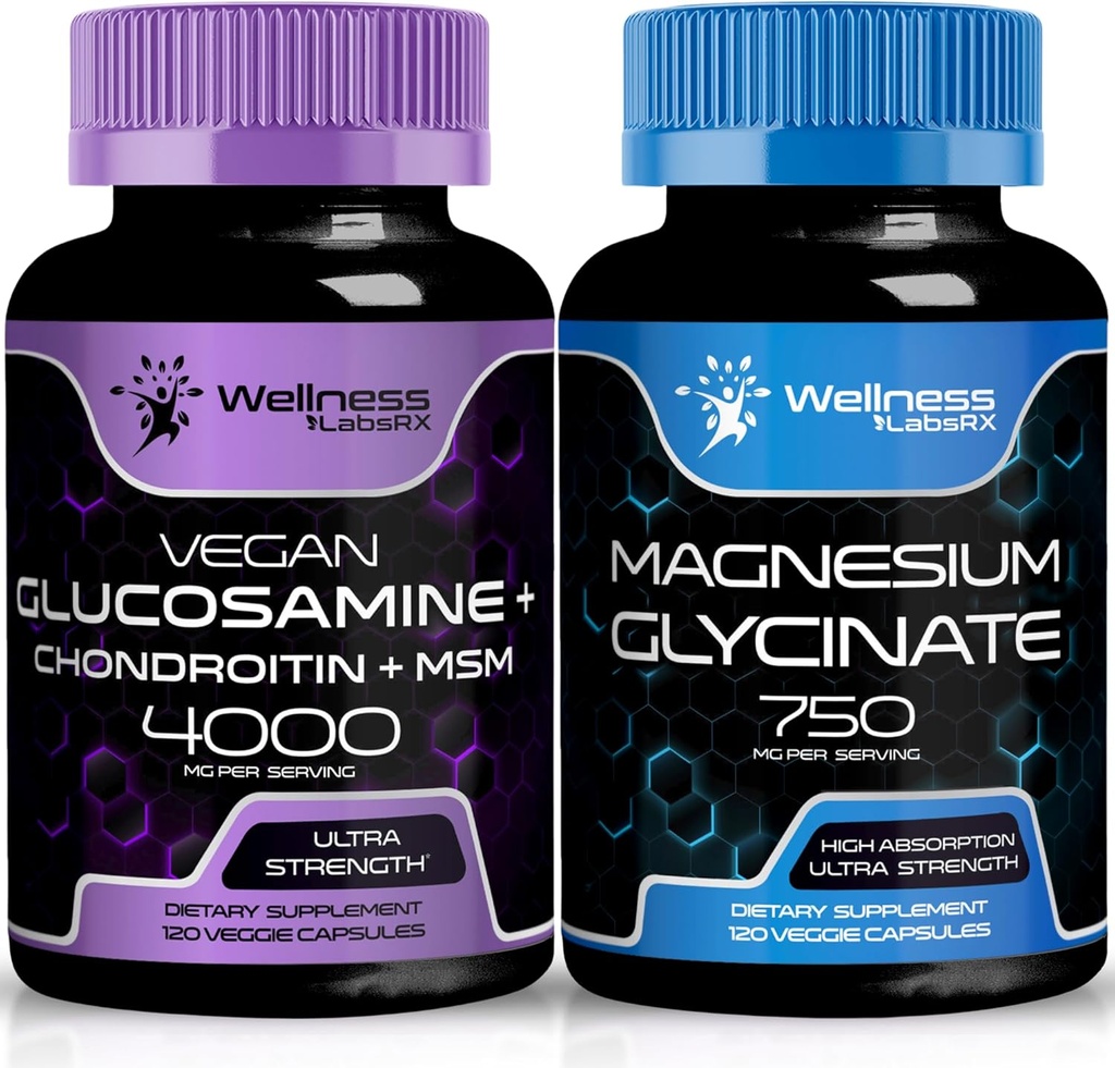 WELLNESS LABSRX Glucosamine Chondroitin MSM 124; Magnesium Glycinate Capsules