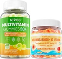 NEVISS Bundle - Women & Men 50 + Multivitamin 1 Pack + D3 5000IU K2 120mcg